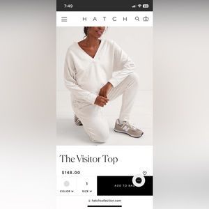 Hatch The Visitors Top size 1 Oat color maternity nursing